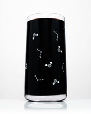 A Water Chemistry Drinking Glass with constellations on it, made by Cognitive Surplus.