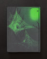 A Spiders & Webs Dark Matter Notebook by Cognitive Surplus with a spider web on it.