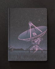 A Turn Skyward: Very Large Array Dark Matter Notebook with an image of a radio telescope, made by Cognitive Surplus.