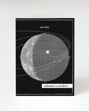 An Adventure is out there! Greeting Card by Cognitive Surplus with a map of the moon.