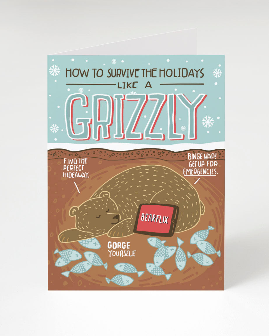 How to survive the holidays like a Cognitive Surplus Bear's Guide to the Holidays Card.