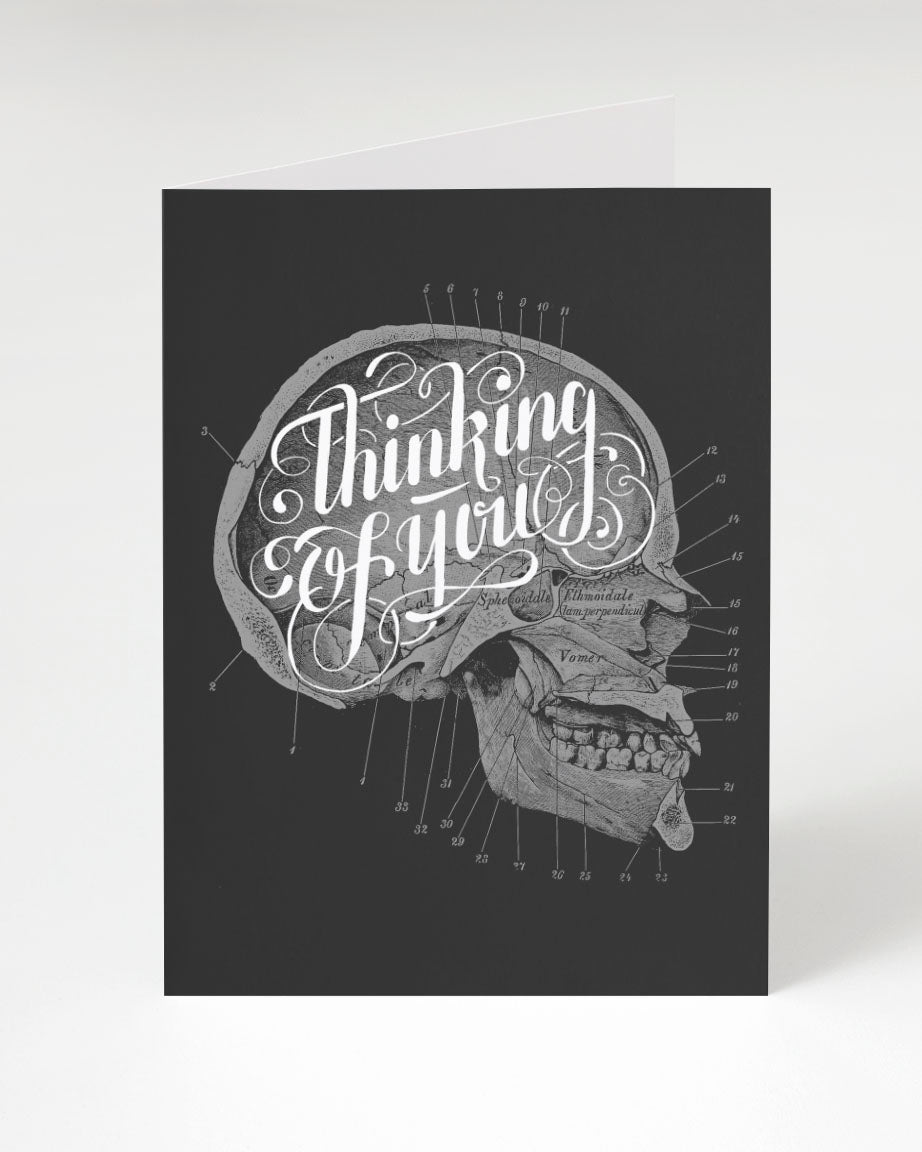 Cognitive Surplus: Skull Thinking of You Card.
