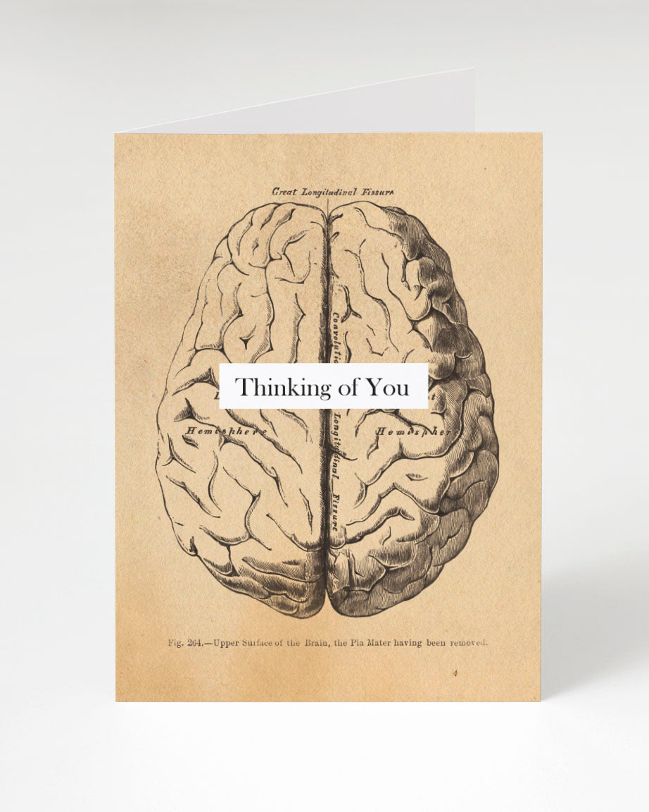 Cognitive Surplus' Thinking of You: Vintage Brain Card
