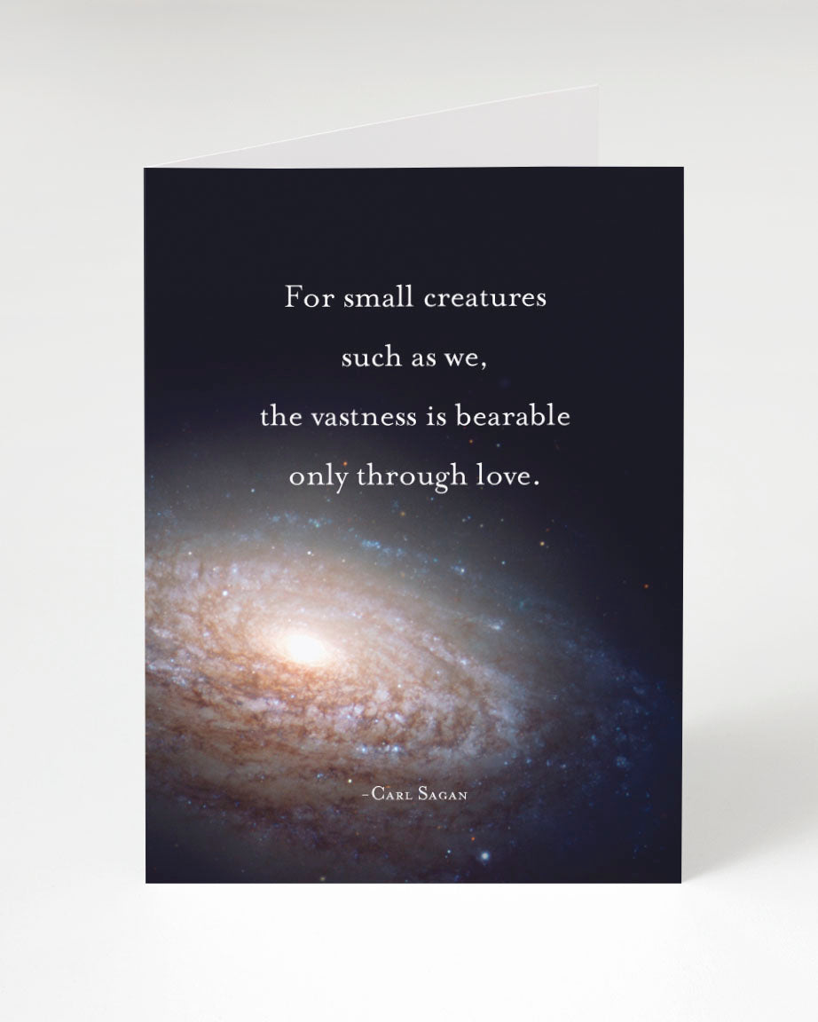 For small treasures only through Cognitive Surplus Vastness Bearable Through Love Card.