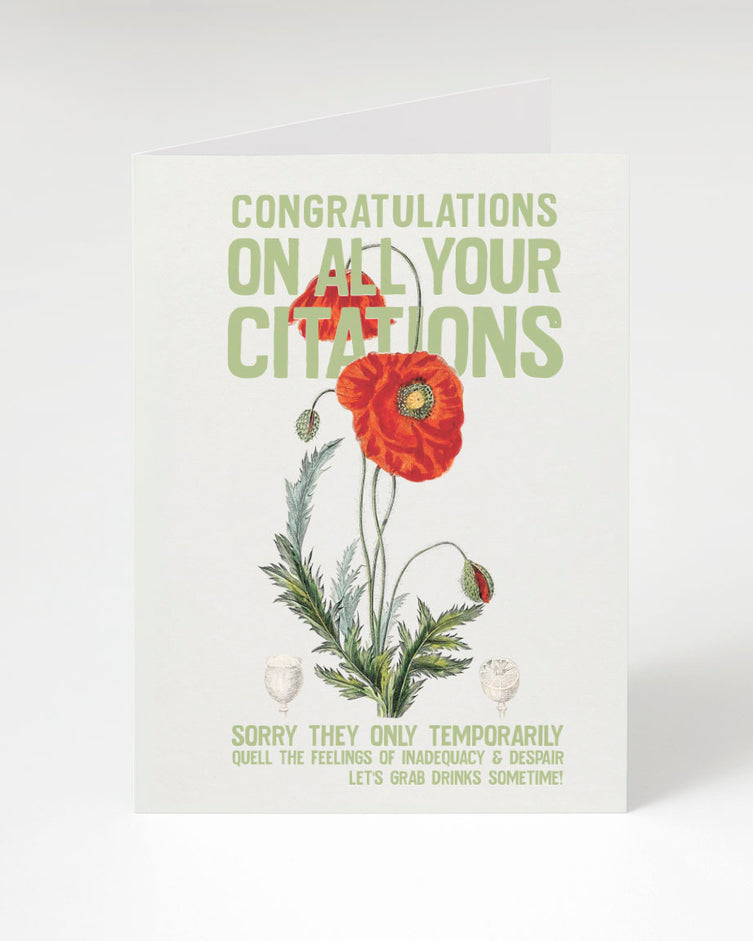 Congratulations on all Your Citations Greeting Card | Cognitive Surplus