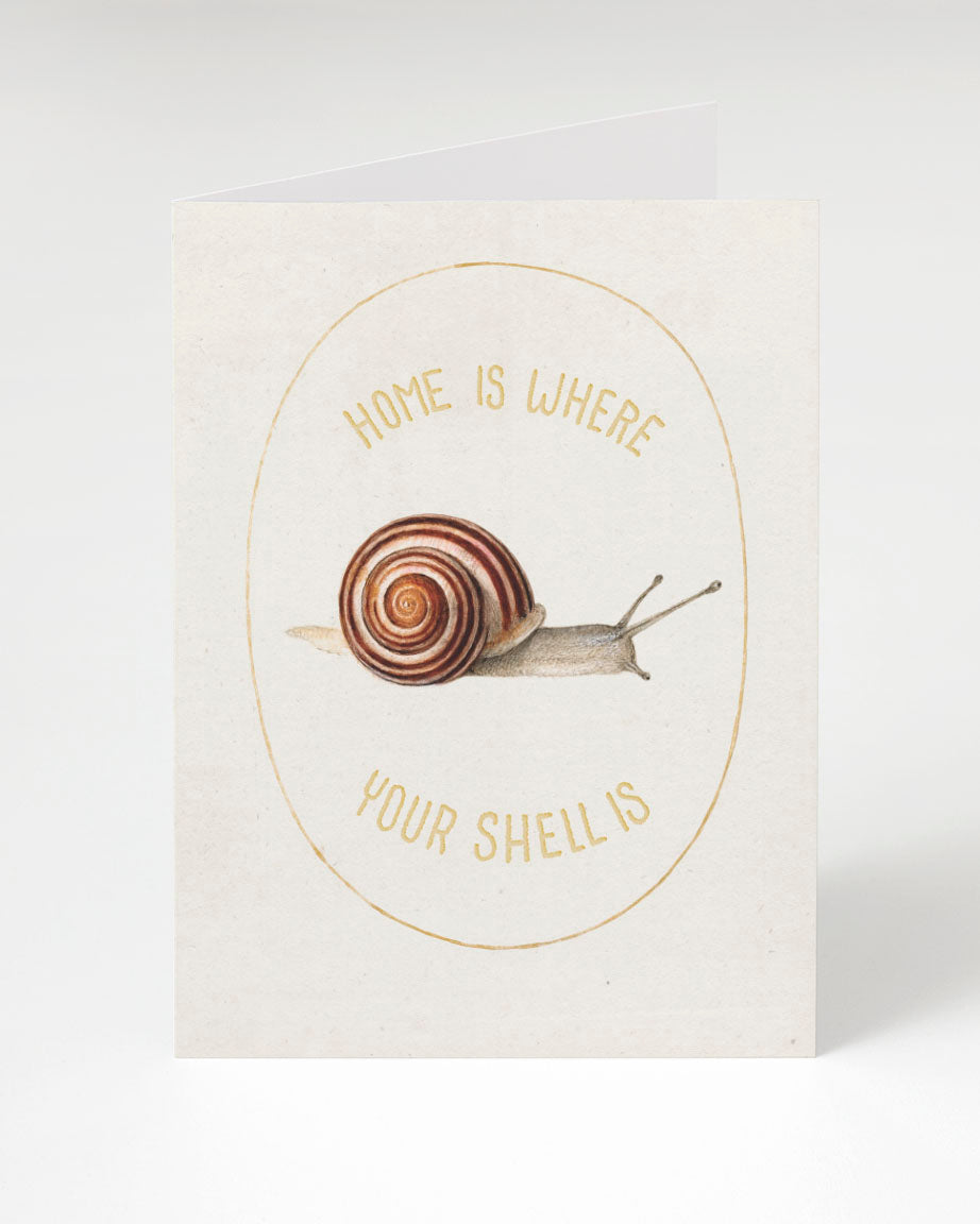 Home is where your shell is Cognitive Surplus greeting card.