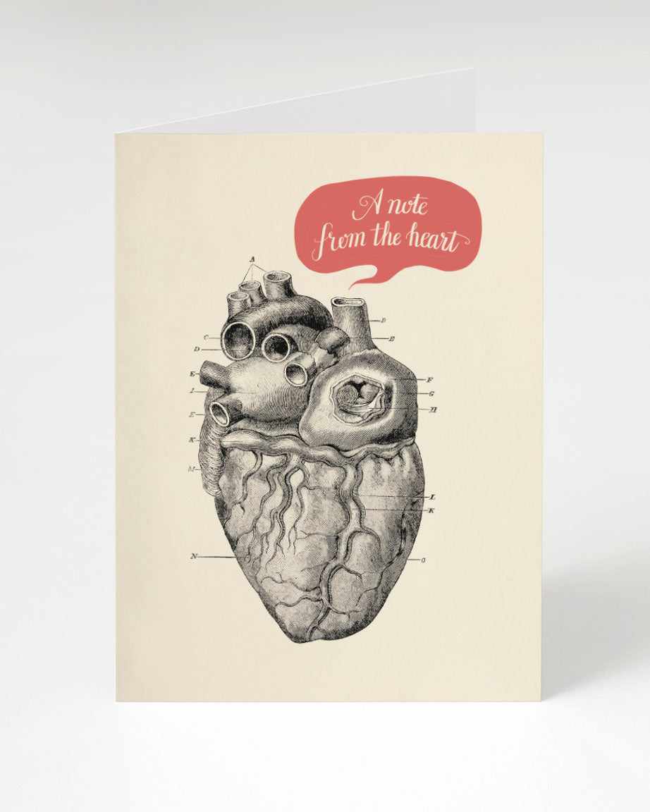 A Note From the Heart Card from Cognitive Surplus greeting card.