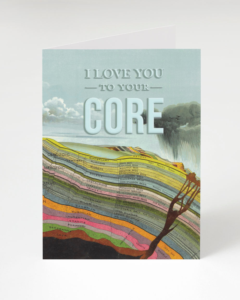 I love Cognitive Surplus's "I Love You to Your Core Card" to your core greeting card.