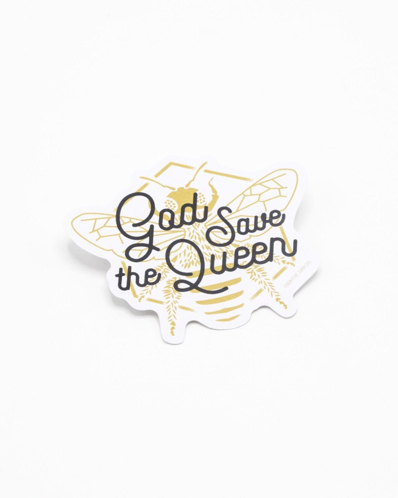 God Save the Queen (Bee) Sticker Cognitive Surplus