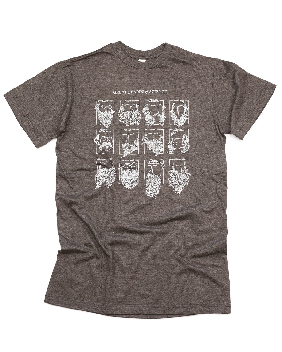 Great Beards of Science Graphic Tee (Brown) Cognitive Surplus