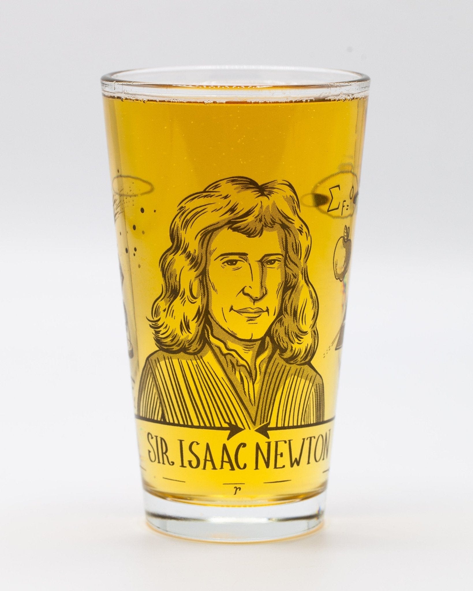 Isaac Newton Pint Glass Cognitive Surplus