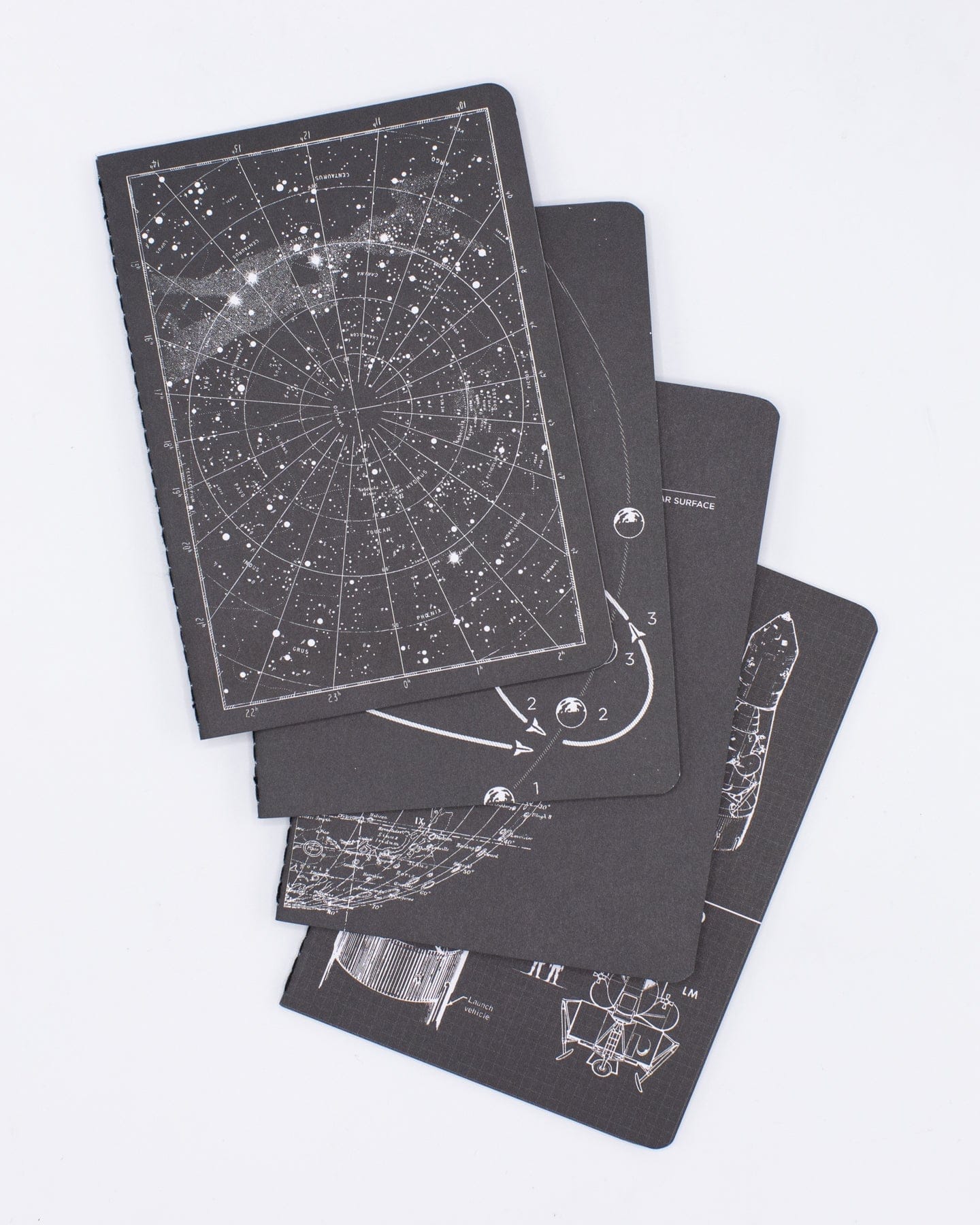 Lunar Landing: Space Exploration Pocket Notebook 4-pack Cognitive Surplus