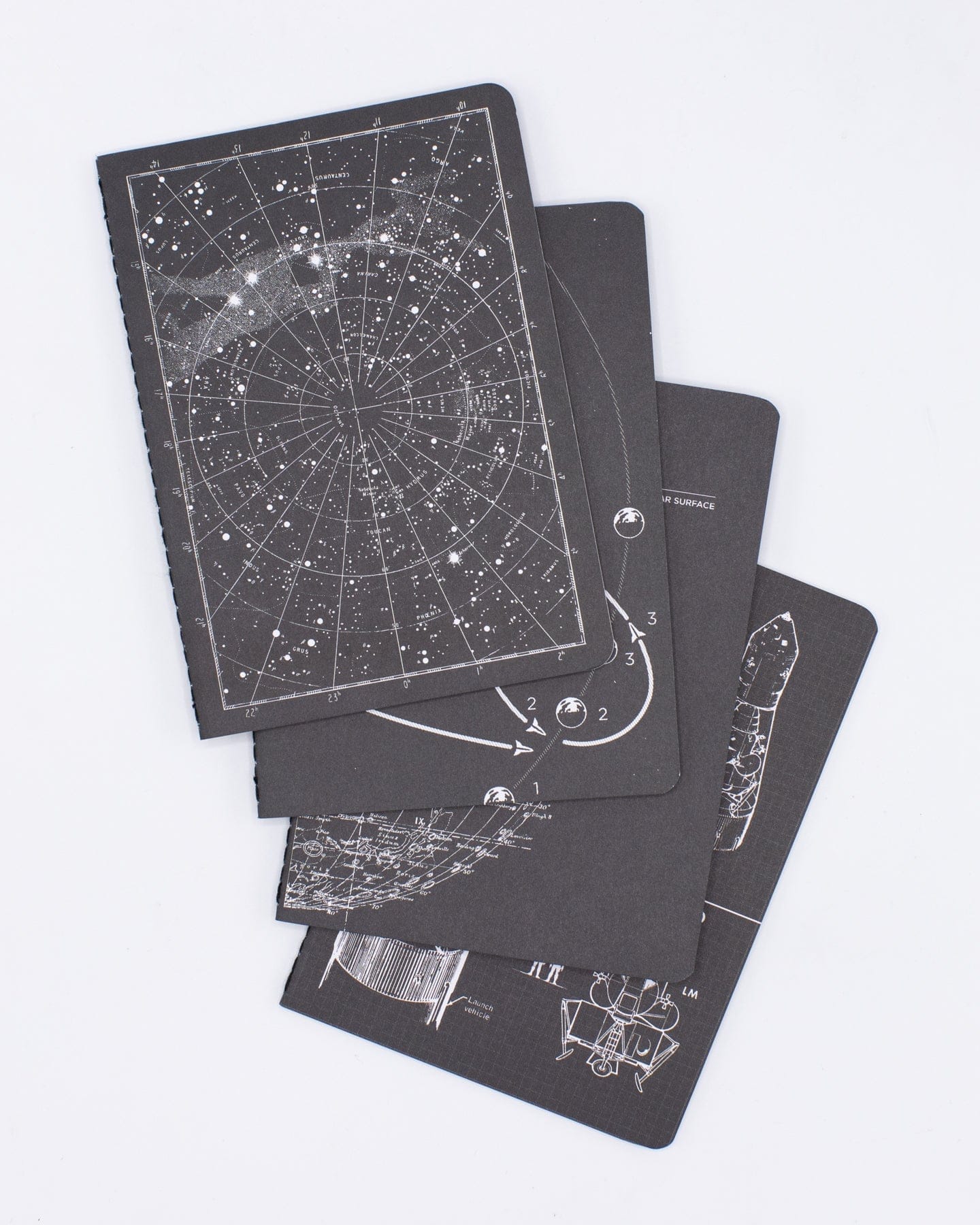 Space Pocket Notebooks Set of 4 | Star Map Print – Cognitive Surplus