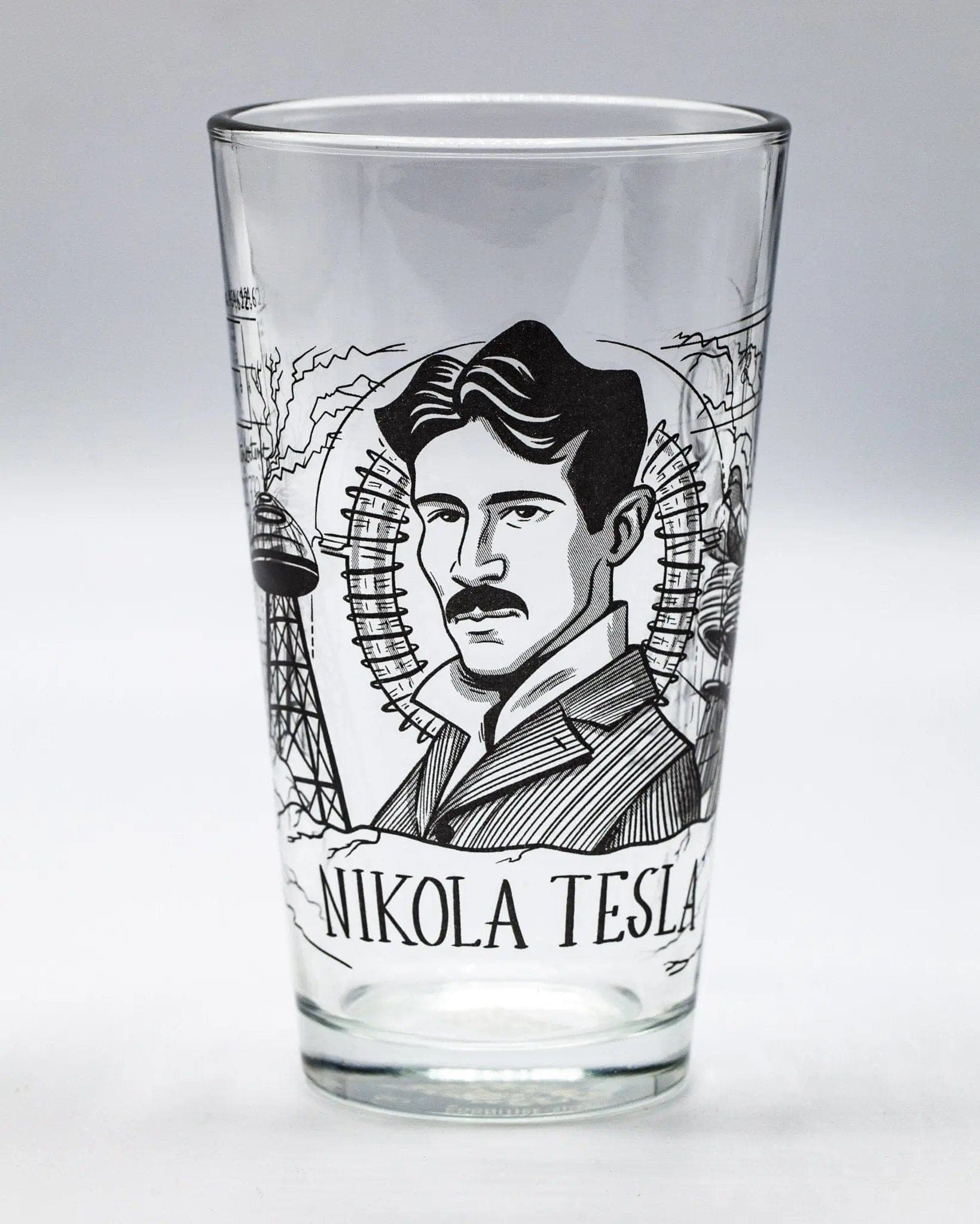 Nikola Tesla Pint Glass Cognitive Surplus