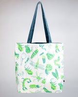 Retro Insects Canvas Shoulder Tote