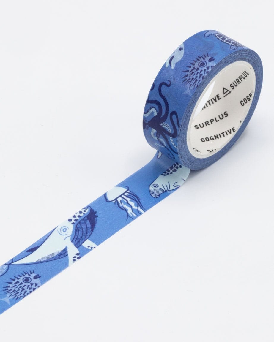 12 Rolls Washi Tape Set Japanese Decorative Blue Sea Wave Washi