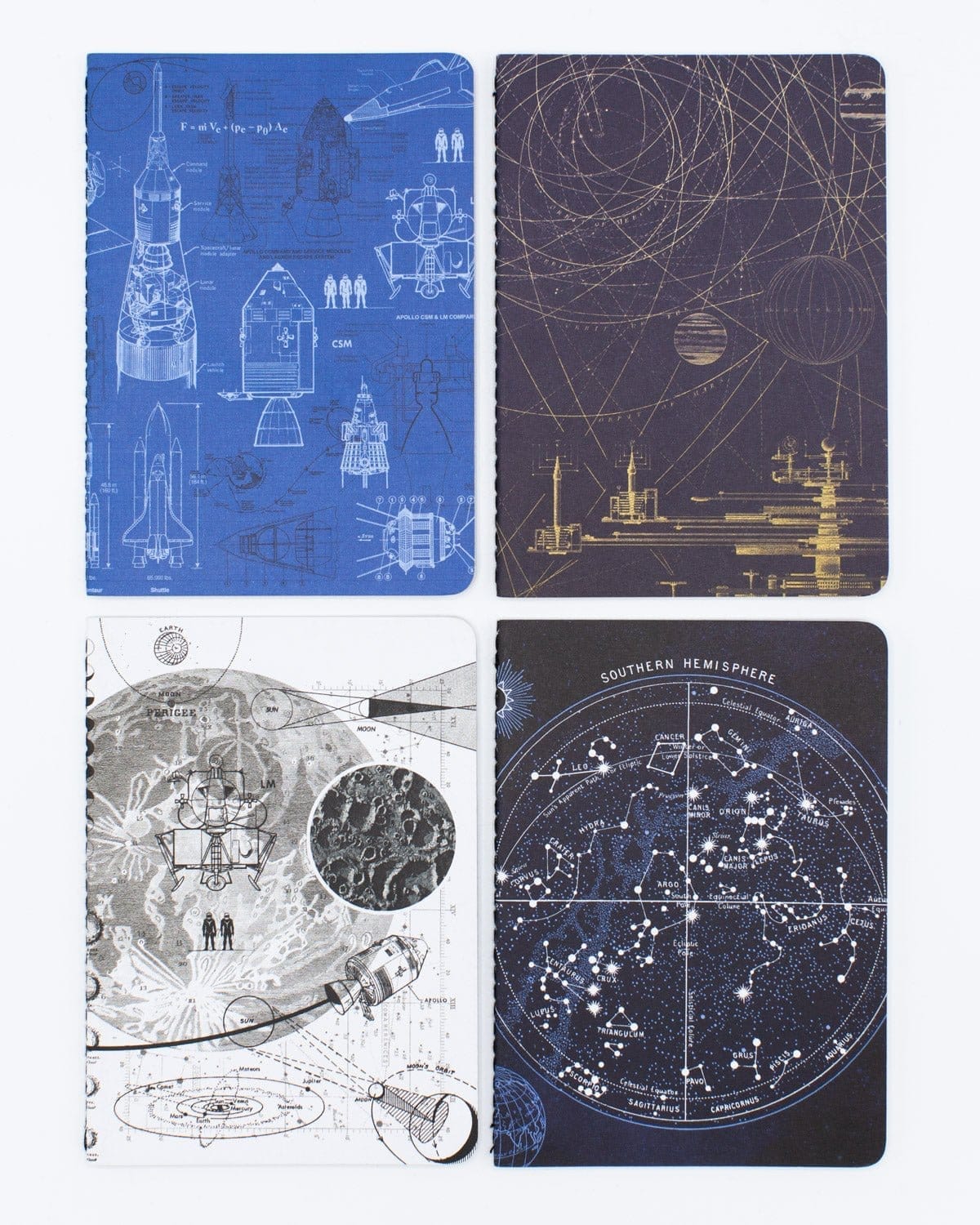 Space System Notebook Space Pocket Notebooks Set of 4 | Astronomy Gifts – Cognitive Surplus