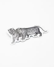 Two Bengal Tiger Cubs stickers by Cognitive Surplus on a white surface.