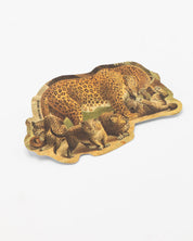 A Leopard Sticker by Cognitive Surplus with an image of a leopard and its cubs.