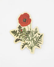 An image of a Cognitive Surplus Poppy Flower Sticker on a white background.