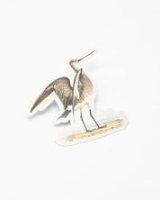 A Marbled Godwit Sticker from Cognitive Surplus is standing on a piece of paper.
