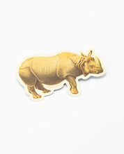 A Cognitive Surplus Rhinoceros Sticker on a white surface.