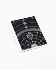 A Solar System Sticker with a black and white design on it, made by Cognitive Surplus.