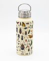A Cognitive Surplus Insects 32 oz Steel Bottle with a variety of insects on it.