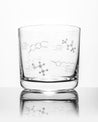 A Chemistry of Whiskey Glass with an image of a chemical structure on it by Cognitive Surplus.