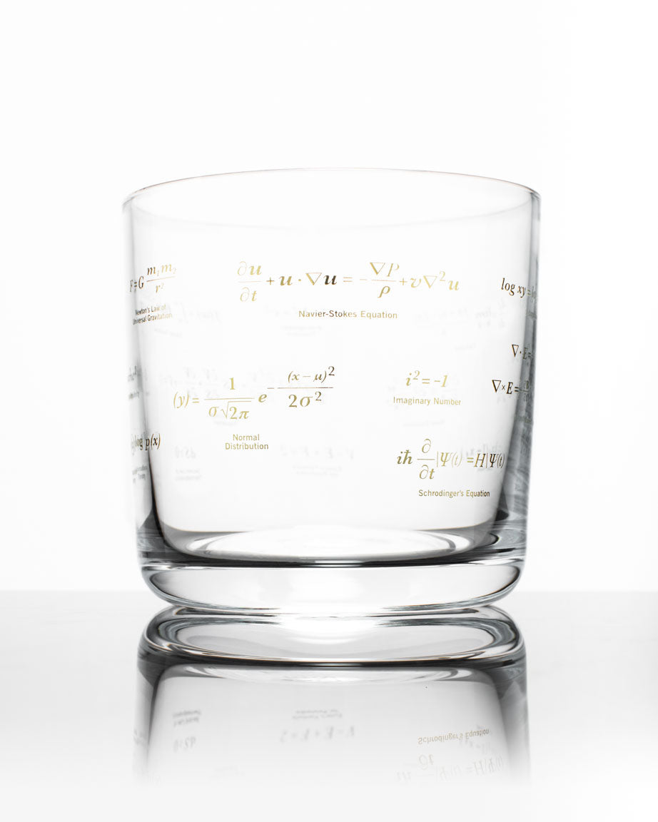 Equations That Changed the World Whiskey Glass