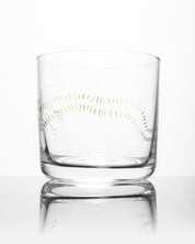 A SECONDS: Mars Rover Perseverance Whiskey Glass with a gold design on it by Cognitive Surplus.