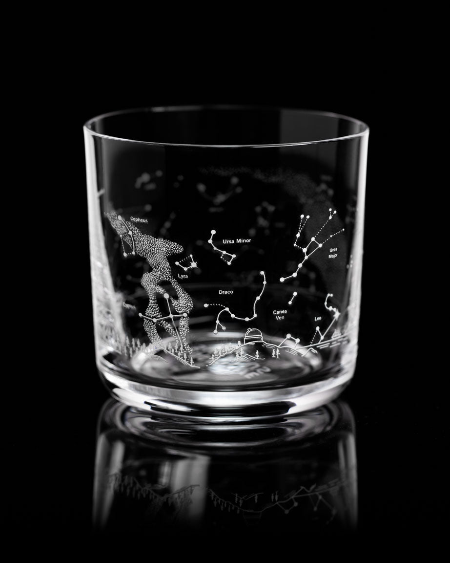 Night Sky Star Chart Whiskey Glass