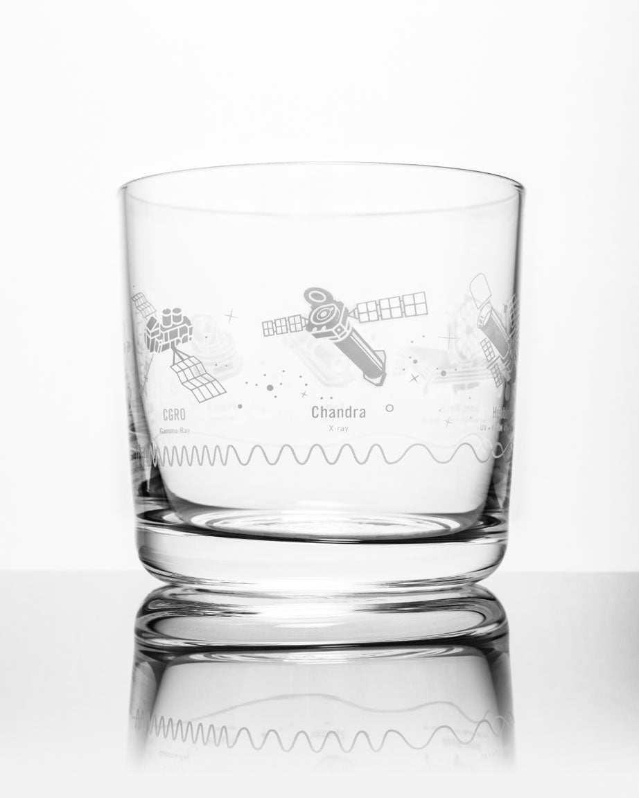 SECONDS: Space Telescopes Whiskey Glass