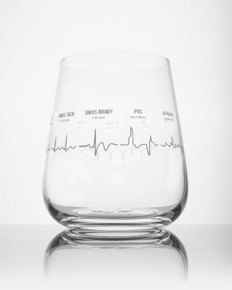 Heartbeat Wine Glass