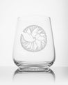 A Tree of Life Wine Glass with an image of a seashell on it, by Cognitive Surplus.