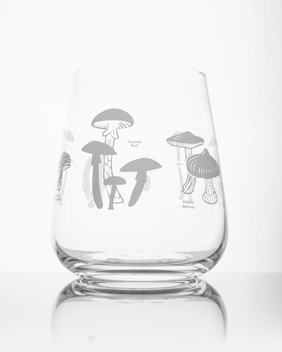 Poisonous Mushrooms Wine Glass