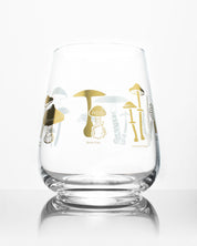 A SECONDS: Poisonous Mushrooms Wine Glass with a mushroom design on it from Cognitive Surplus.