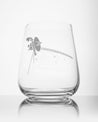 A SECONDS: Voyage to the Unknown Wine Glass by Cognitive Surplus with an image of a spacecraft on it.